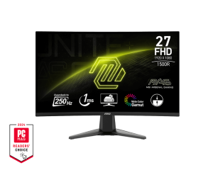 MSI MONITOR GAMING MAG 27C6X, CURVED VA FHD, 27, 16:9, 250CD/M2, 3000:1, 1MS, 250Hz, 1920x1080, 2xHDMI/ 1xDP/ HP OUT, TILT, BLACK, 3YW.